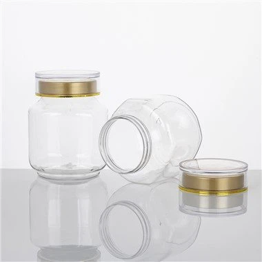 مكمل العسل PET جرة بلاستيكية شفافة