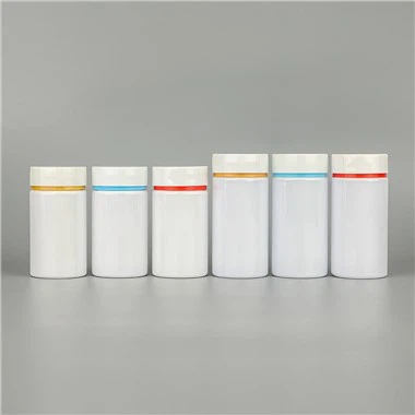 PET الغذاء الصف زجاجة بلاستيكية كبسولة أسطوانية بيضاء